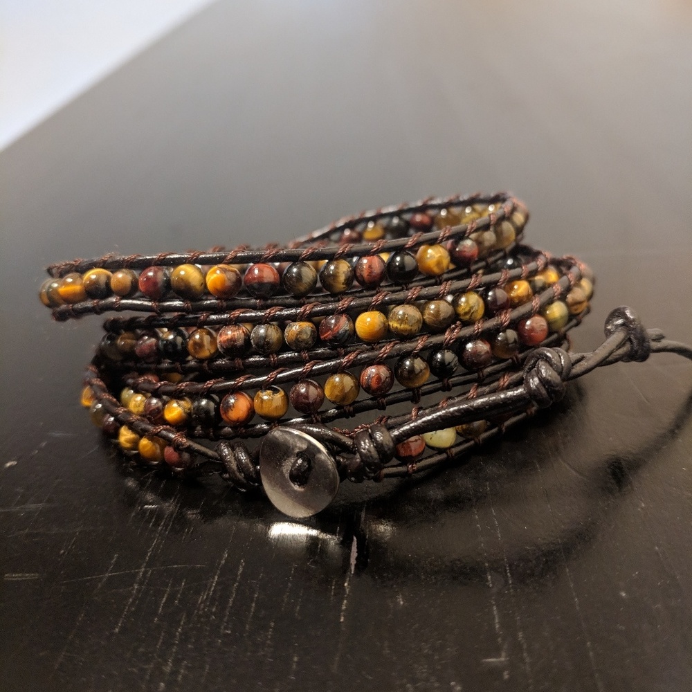 Multi-Colored Stone Wrap Bracelet - Picture 2 of 5